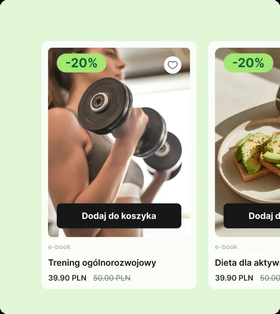 Sklep internetowy z produktami – strona w WebWave