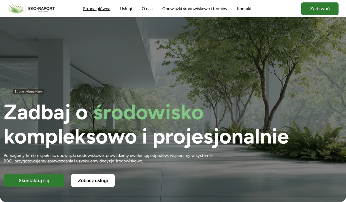 Realizacja WebWave: EKO-RAPORT