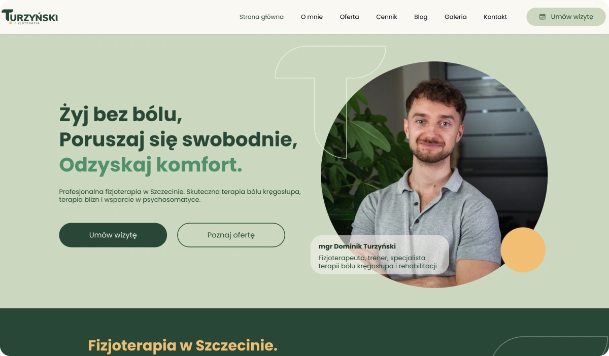 Realizacja WebWave: fizjoterapia Turzyński