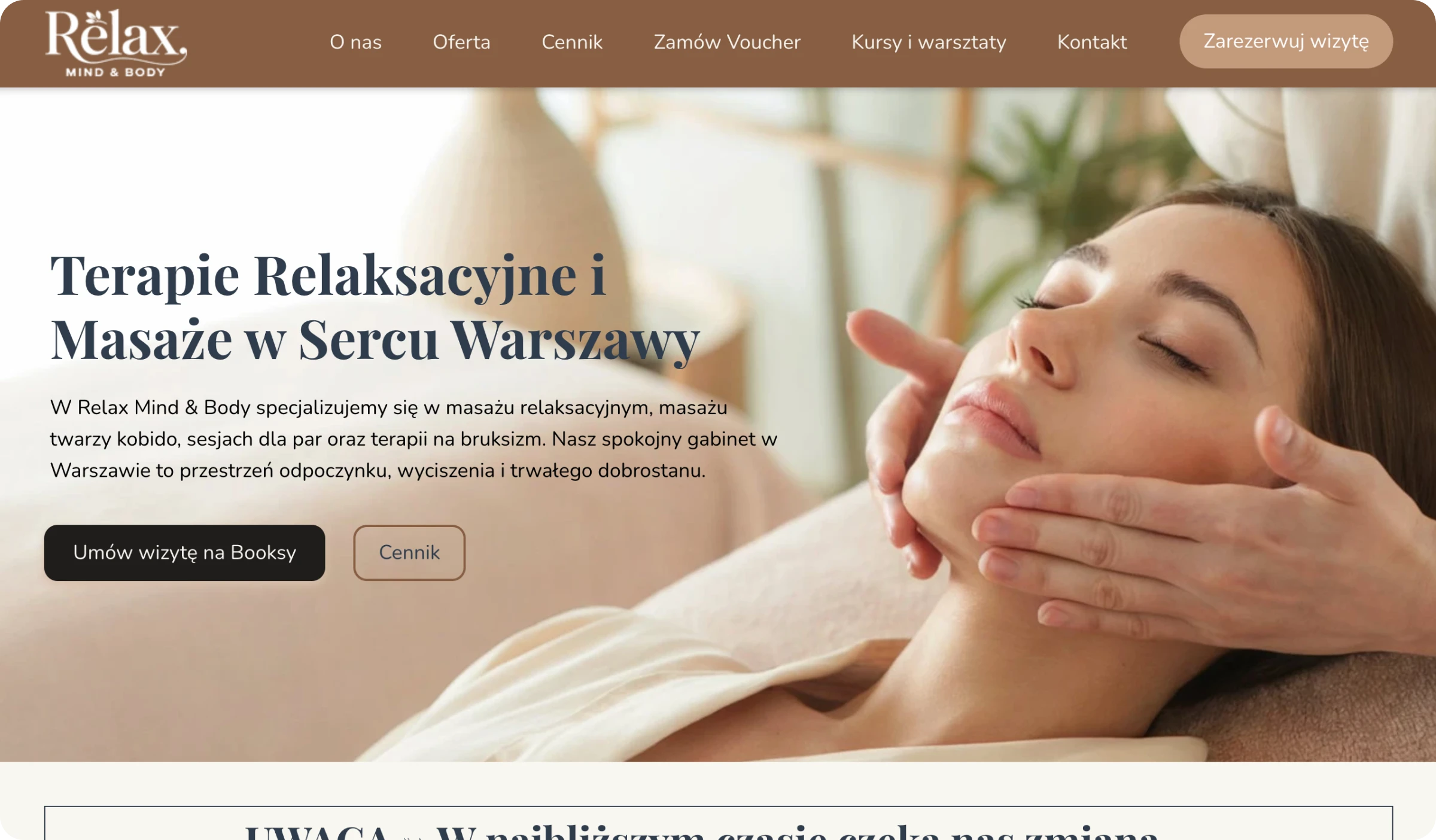 Realizacja WebWave: Relax Mind & Body