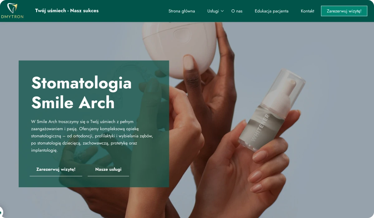 Realizacja WebWave: stomatologia DMYTRON